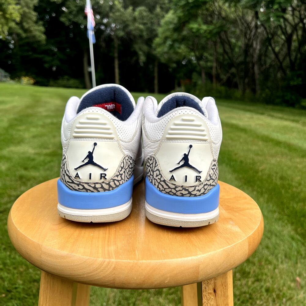 Size 8.5 - Nike Air Jordan 3 Retro UNC Men's Shoes - Ships Now - Picture 6 of 10